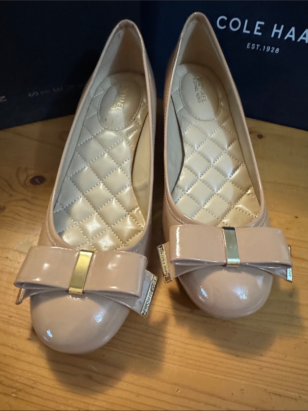 Cole Haan Patent Bow Pumps